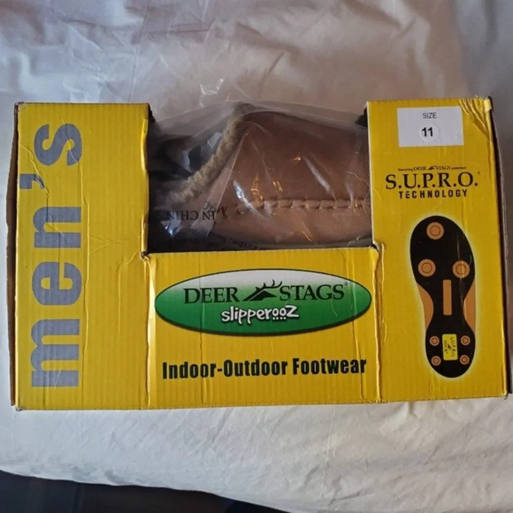 NIB Deer Stags Nordic Faux Fur Lined Slipper | 11